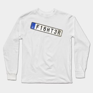 Fighter - License Plate Long Sleeve T-Shirt